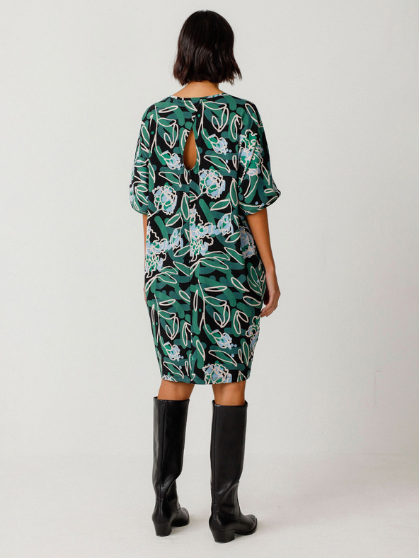 SKFK Zelena ženska cvjetna haljina SKFK Vestido Geaxi