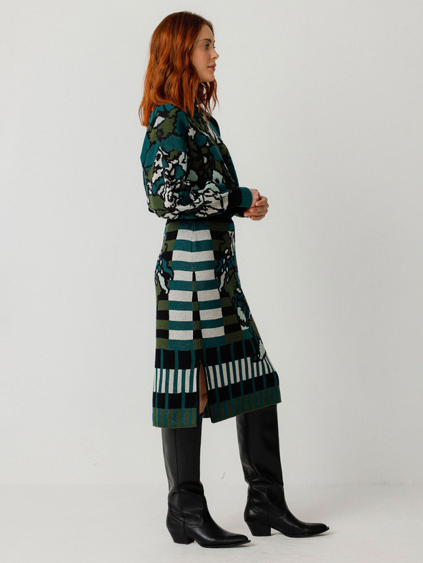 SKFK Zelena ženska cvjetna suknja SKFK Falda Alda