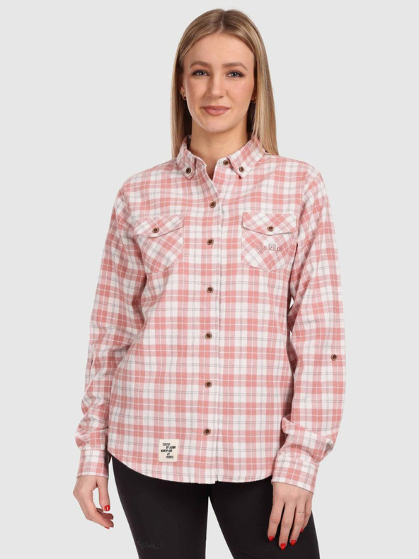 Kilpi Ženska sportska flanelska majica Kilpi FLANNY-W Pink