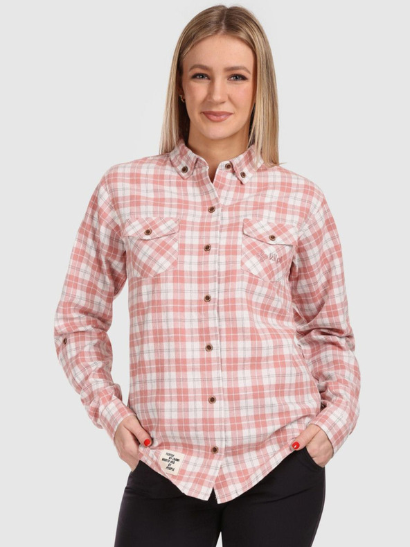 Kilpi Ženska sportska flanelska majica Kilpi FLANNY-W Pink