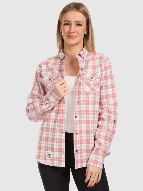Kilpi Ženska sportska flanelska majica Kilpi FLANNY-W Pink