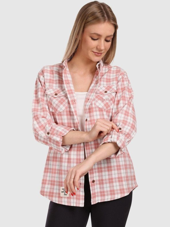 Kilpi Ženska sportska flanelska majica Kilpi FLANNY-W Pink