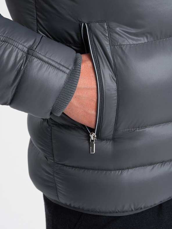 Ombre Clothing Ombre Clothing muška siva prošivena zimska jakna