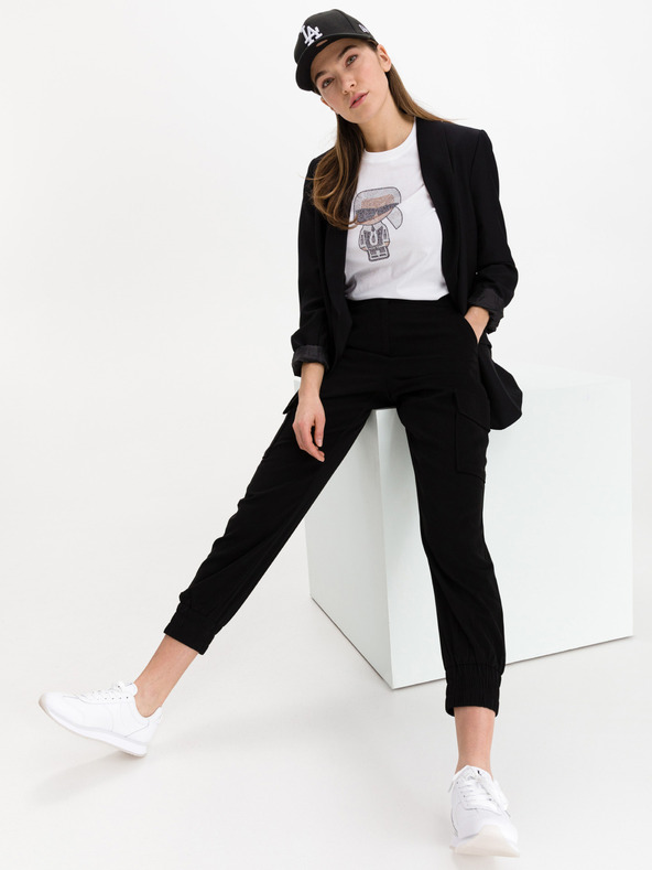 Karl Lagerfeld Bijela ženska majica s uzorkom KARL LAGERFELD