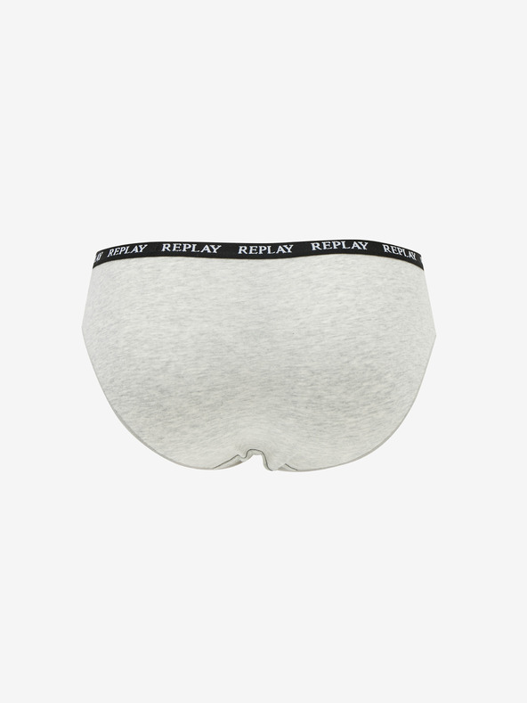 Replay Set od dvije ženske gaćice u sivoj boji Replay