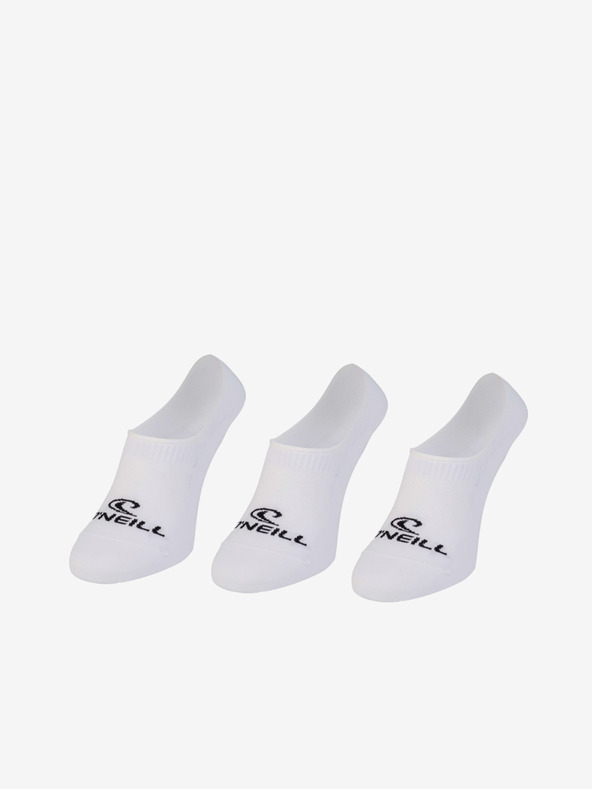 O'Neill Set od tri para unisex čarapa u bijeloj boji O'Neill FOOTIE 3PK
