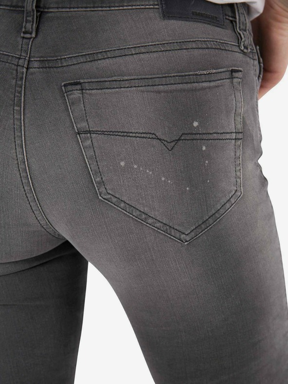 Diesel Diesel Skinzee tamno sive ženske uske traperice