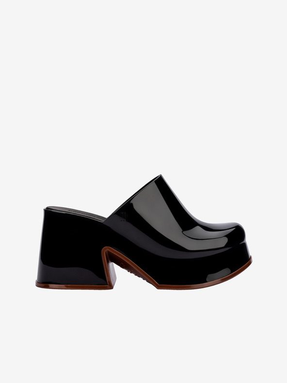 Melissa Crne ženske papuče na petu Melissa Mia