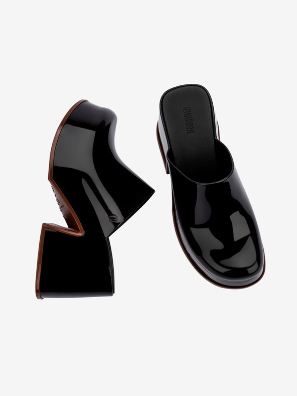 Melissa Crne ženske papuče na petu Melissa Mia