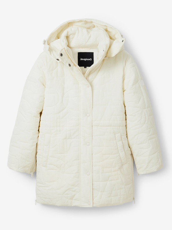 Desigual Ženska zimska jakna Desigual Tulip krem ​​boje