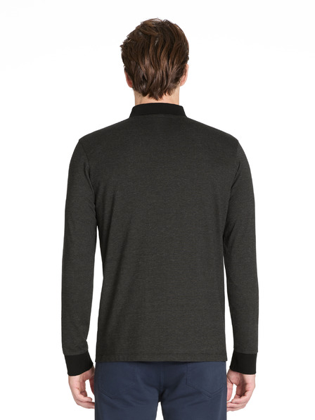 Celio Crna muška polo majica s dugim rukavima Celio Jeshintano