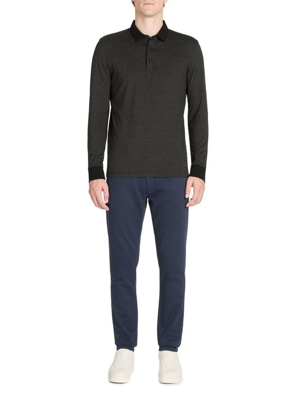 Celio Crna muška polo majica s dugim rukavima Celio Jeshintano