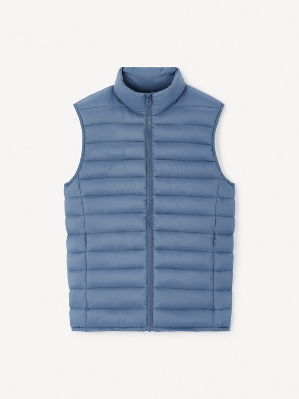 Celio Celio Fulock plavi muški prošiveni prsluk