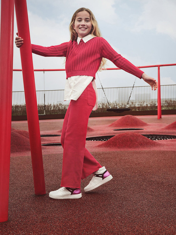 Geox Bijele gležnjače Geox Mikiroshi Girl