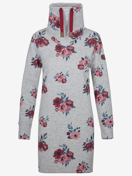 Loap Svijetlo siva ženska cvjetna haljina LOAP Ebuna