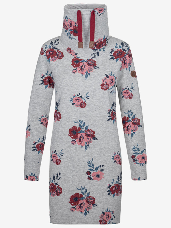 Loap Svijetlo siva ženska cvjetna haljina LOAP Ebuna