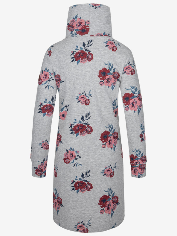 Loap Svijetlo siva ženska cvjetna haljina LOAP Ebuna