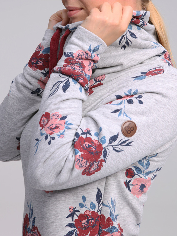 Loap Svijetlo siva ženska cvjetna haljina LOAP Ebuna