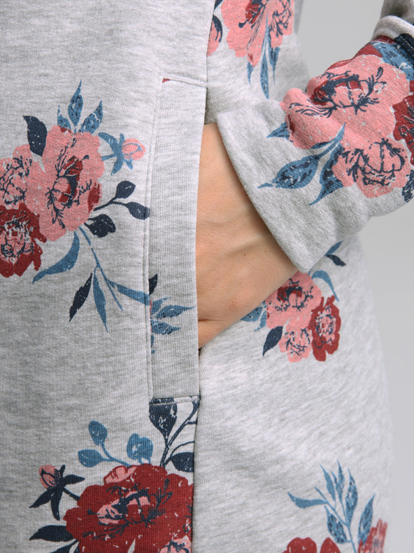 Loap Svijetlo siva ženska cvjetna haljina LOAP Ebuna