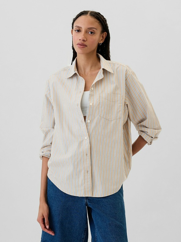 GAP Prugasta oversize košulja Poplin Big Shirt GAP