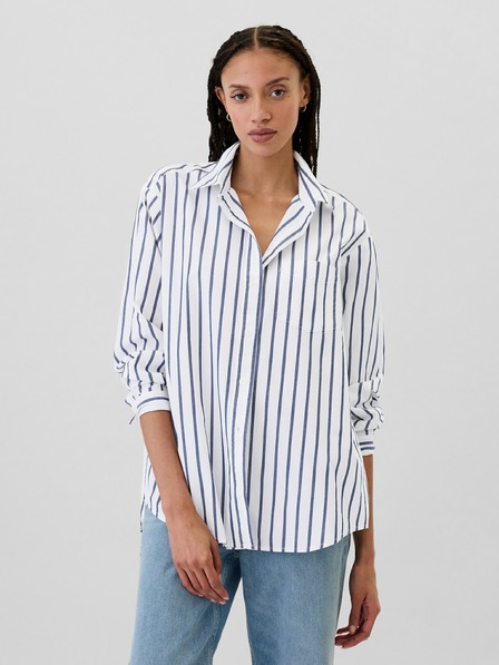 GAP Prugasta oversize košulja Poplin Big Shirt GAP