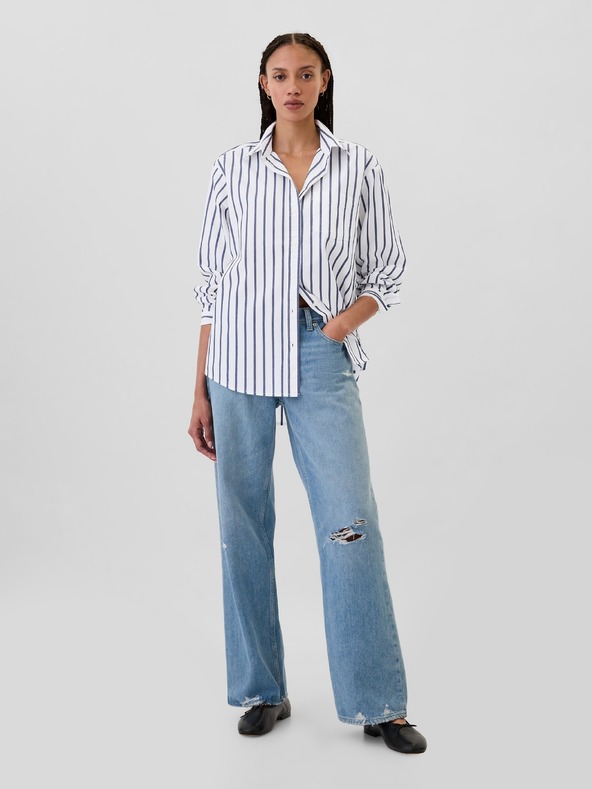 GAP Prugasta oversize košulja Poplin Big Shirt GAP