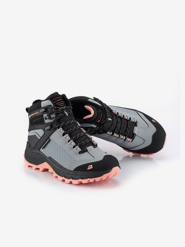 ALPINE PRO Crno-sive ženske vanjske cipele s PTX ALPINE PRO Kneiffe membranom
