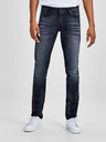 Jack & Jones Tamnoplave slim fit traperice s otrcanim efektom Jack & Jones Glenn