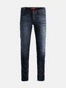 Jack & Jones Tamnoplave slim fit traperice s otrcanim efektom Jack & Jones Glenn