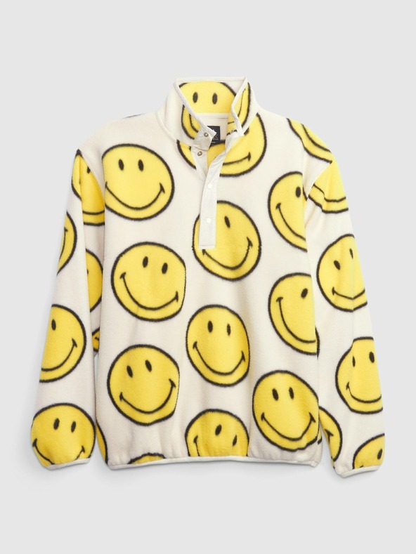 GAP Fleece duksica unisex Gap × SmileyWorld® GAP