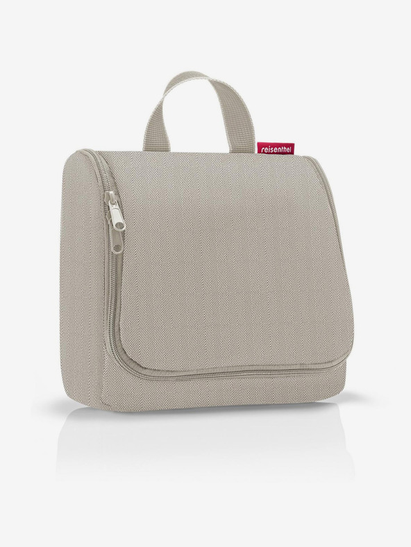 Reisenthel Bež ženska kozmetička torbica Reisenthel Toiletbag Herringbone Sand
