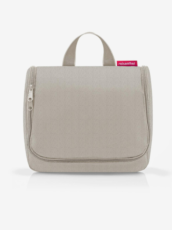 Reisenthel Bež ženska kozmetička torbica Reisenthel Toiletbag Herringbone Sand