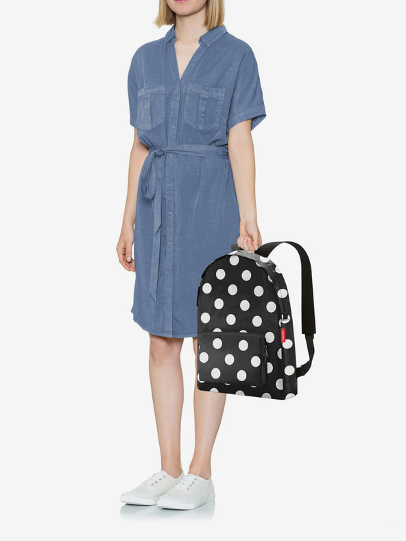 Reisenthel Crni točkasti ruksak Reisenthel Mini Maxi Rucksack Dots White