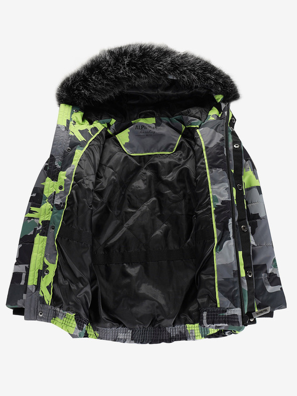 ALPINE PRO Zeleno-siva jakna za djevojčice s PTX Alpine Pro Werdo membranom