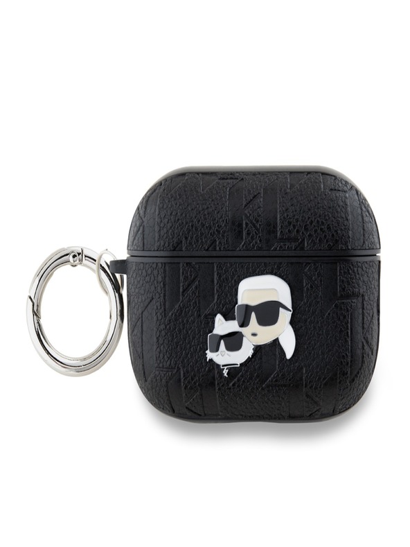 Karl Lagerfeld Karl Lagerfeld PU reljefna maska ​​Karl and Choupette Heads za AirPods Pro 2 crna