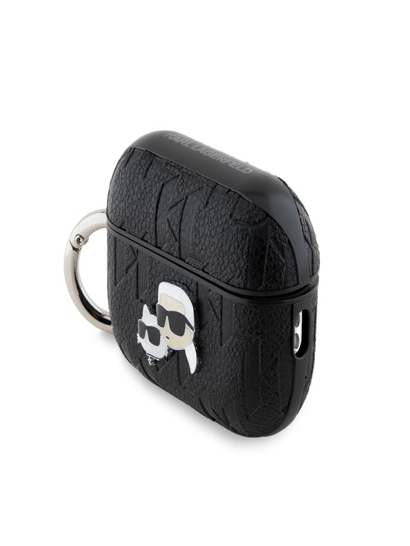 Karl Lagerfeld Karl Lagerfeld PU reljefna maska ​​Karl and Choupette Heads za AirPods Pro 2 crna