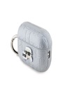 Karl Lagerfeld PU futrola s reljefnim glavama Karla i Choupette za AirPods Pro 2 srebrna Karl Lagerfeld