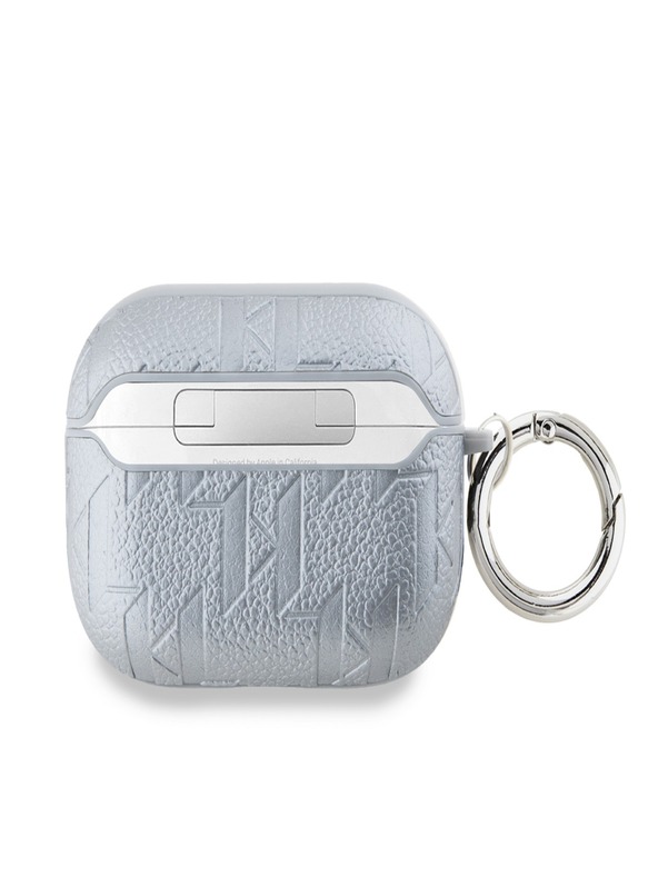 Karl Lagerfeld PU futrola s reljefnim glavama Karla i Choupette za AirPods Pro 2 srebrna Karl Lagerfeld
