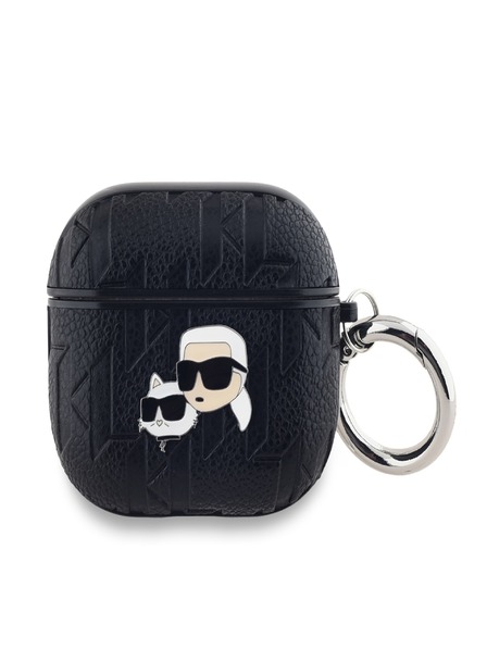 Karl Lagerfeld Karl Lagerfeld PU reljefna futrola Karl and Choupette Heads za AirPods 3 crna