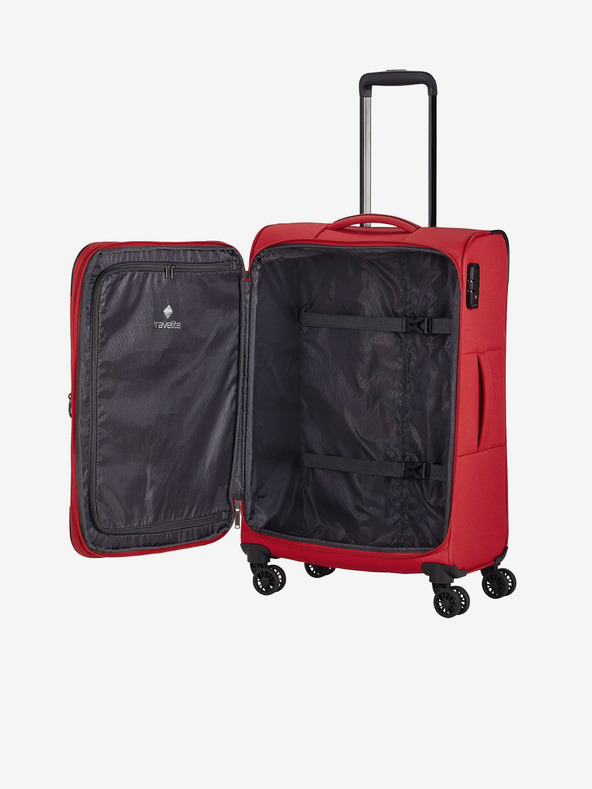Travelite Set od tri putna kofera crvene boje Travelite Chios S, M, L