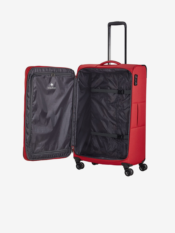 Travelite Set od tri putna kofera crvene boje Travelite Chios S, M, L