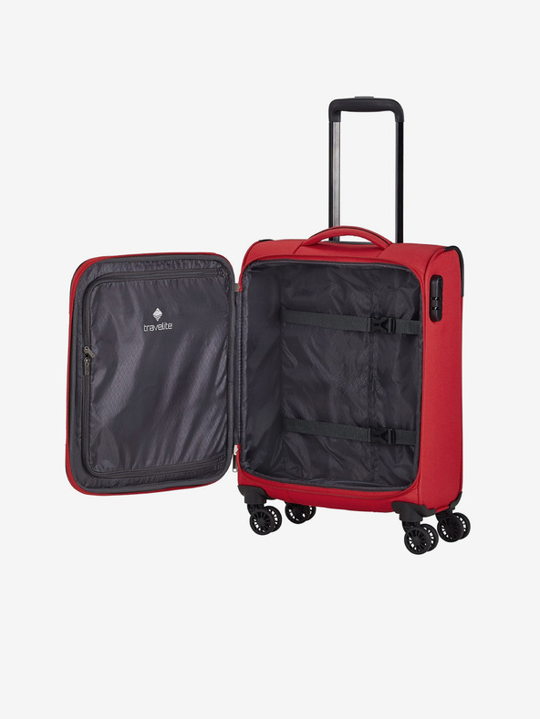 Travelite Set od tri putna kofera crvene boje Travelite Chios S, M, L