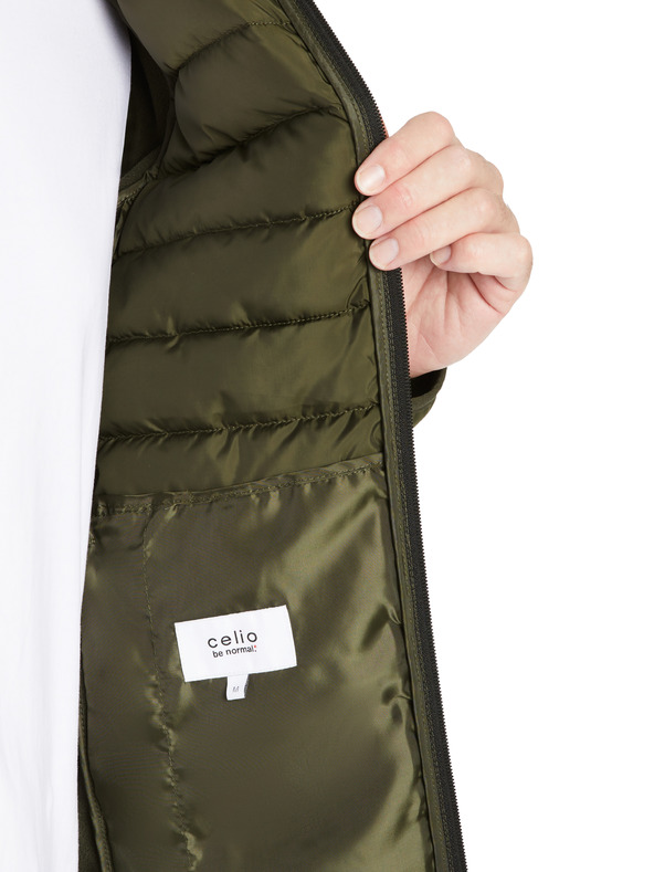 Celio Khaki muška jakna s kapuljačom Celio Jushellsl