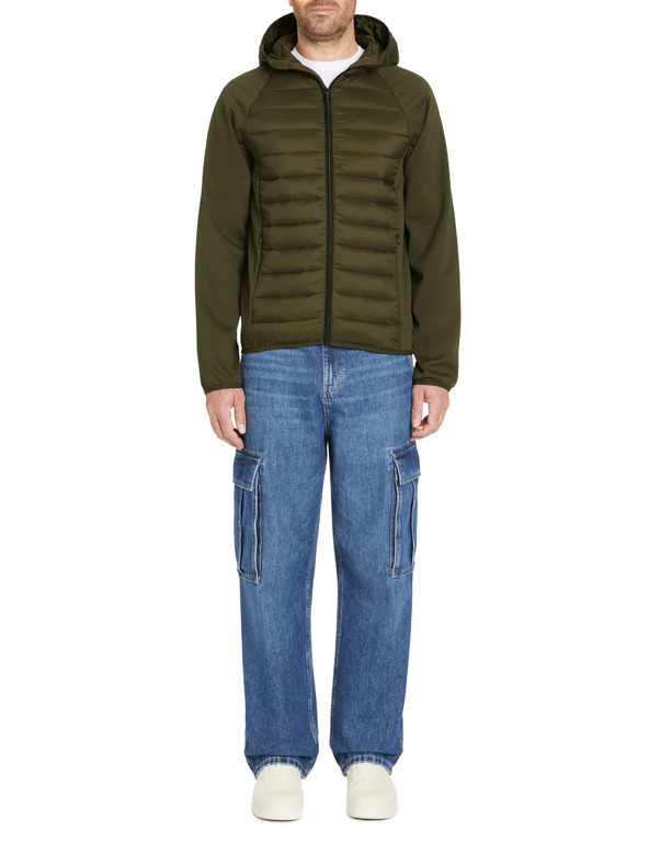 Celio Khaki muška jakna s kapuljačom Celio Jushellsl