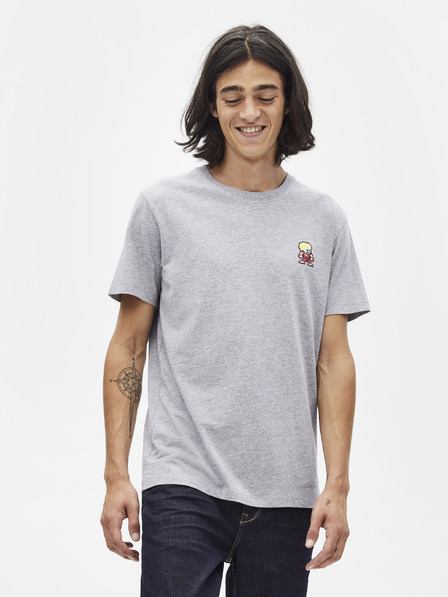 Celio Svijetlo siva majica kratkih rukava Celio Lsebar