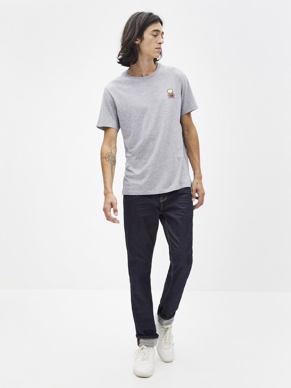 Celio Svijetlo siva majica kratkih rukava Celio Lsebar