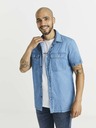 Celio Plava muška traper košulja s Celio džepovima