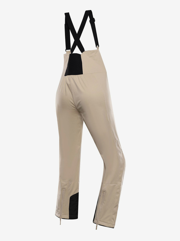 ALPINE PRO Ženske skijaške softshell hlače s membranom ALPINE PRO GERANA white pepper