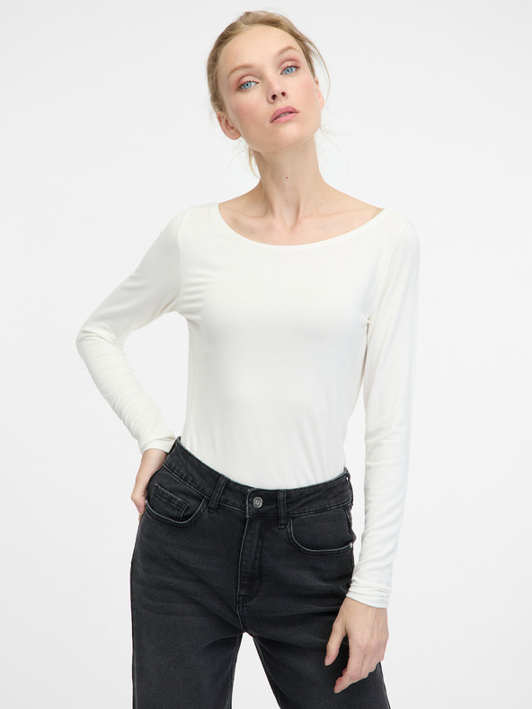 Orsay Bijela ženska majica dugih rukava ORSAY
