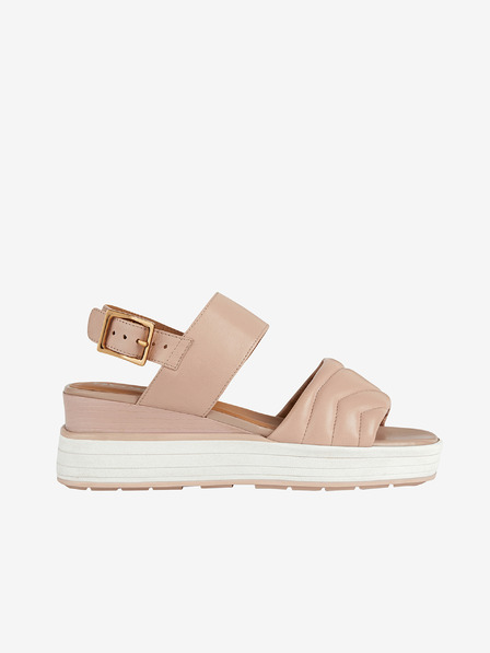 Geox Stare ružičaste Geox Rosita ženske kožne sandale na wedges